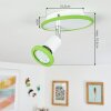 CABRI Ceiling Light LED chrome, green, white, 1-light source