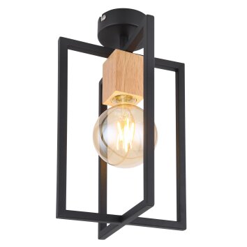Globo MARCELLUS Ceiling Light Light wood, black, 1-light source