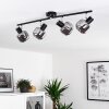 LEXINGTON Ceiling Light chrome, black, 4-light sources