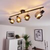 LEXINGTON Ceiling Light chrome, black, 4-light sources