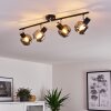 LEXINGTON Ceiling Light chrome, black, 4-light sources