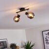 LEXINGTON Ceiling Light chrome, black, 2-light sources