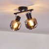 LEXINGTON Ceiling Light chrome, black, 2-light sources