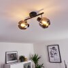 LEXINGTON Ceiling Light chrome, black, 2-light sources