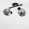 LEXINGTON Ceiling Light chrome, black, 2-light sources
