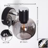LEXINGTON Wall Light chrome, black, 1-light source