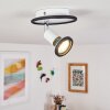 CABRI Ceiling Light LED chrome, black, white, 1-light source