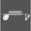 Leuchten Direkt LOLA-MIKE Ceiling Light LED stainless steel, 2-light sources, Remote control, Colour changer