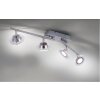 Leuchten Direkt LOLA-MIKE Ceiling Light LED stainless steel, 4-light sources, Remote control, Colour changer