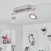 Marsen Ceiling Light LED matt nickel, 2-light sources, Remote control, Colour changer
