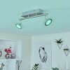 Marsen Ceiling Light LED matt nickel, 2-light sources, Remote control, Colour changer