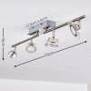 Marsen Ceiling Light LED matt nickel, 4-light sources, Remote control, Colour changer