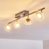 Marsen Ceiling Light LED matt nickel, 4-light sources, Remote control, Colour changer