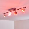Marsen Ceiling Light LED matt nickel, 4-light sources, Remote control, Colour changer