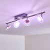Marsen Ceiling Light LED matt nickel, 4-light sources, Remote control, Colour changer