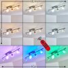 Marsen Ceiling Light LED matt nickel, 4-light sources, Remote control, Colour changer
