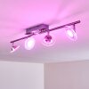 Marsen Ceiling Light LED matt nickel, 4-light sources, Remote control, Colour changer