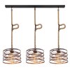Globo MARCO Pendant Light brown, black, 3-light sources