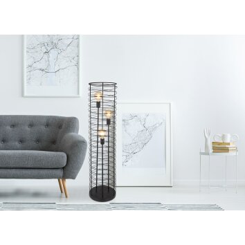 Globo TILLY Floor Lamp black, 3-light sources