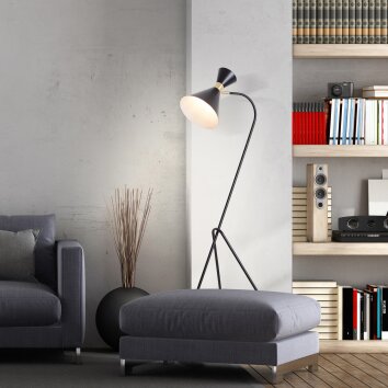 Brilliant JERVIS Floor Lamp gold, black, 1-light source