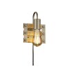 Trio KHAN Wall Light Ecru, Aged nickel, 1-light source