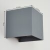 BADAJOZ Wall Light grey, 1-light source