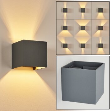 BADAJOZ Wall Light grey, 1-light source