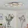OVASTA Ceiling Light LED matt nickel, 1-light source, Remote control