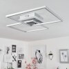 LITHGOW Ceiling Light LED silver, 2-light sources, Remote control, Colour changer