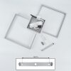 LITHGOW Ceiling Light LED silver, 2-light sources, Remote control, Colour changer