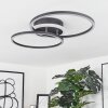 LITHGOW Ceiling Light LED black, 2-light sources, Remote control, Colour changer