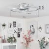 LITHGOW Ceiling Light LED silver, 2-light sources, Remote control, Colour changer