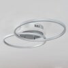 LITHGOW Ceiling Light LED silver, 2-light sources, Remote control, Colour changer