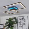 LITHGOW Ceiling Light LED black, 2-light sources, Remote control, Colour changer