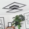 LITHGOW Ceiling Light LED black, 2-light sources, Remote control, Colour changer