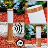 GABORONE path light brown, Wood like finish, 1-light source, Motion sensor