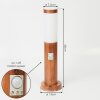GABORONE path light brown, Wood like finish, 1-light source, Motion sensor