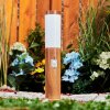 GABORONE path light brown, Wood like finish, 1-light source, Motion sensor