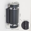 INGLEWOOD Outdoor Wall Light anthracite, 2-light sources