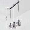 KLEMTOO Pendant Light black, 3-light sources