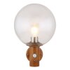 Globo OSSY Outdoor Wall Light stainless steel, Wood like finish, 1-light source, Motion sensor