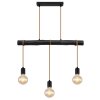 Globo GREGOR Pendant Light Dark wood, black, 3-light sources