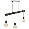 Globo GREGOR Pendant Light Dark wood, black, 3-light sources