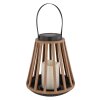 Globo solar light LED Wood like finish, black, 1-light source