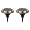 Globo Set of 2 solar lights copper, black, 12-light sources