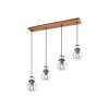 Sundsvall Pendant Light brown, black, 4-light sources