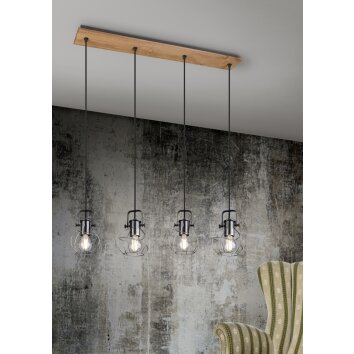 Sundsvall Pendant Light brown, black, 4-light sources
