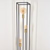 WODEN Floor Lamp brass, black, 3-light sources