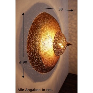 Holländer UTOPISTICO wall light gold, brass, 3-light sources
