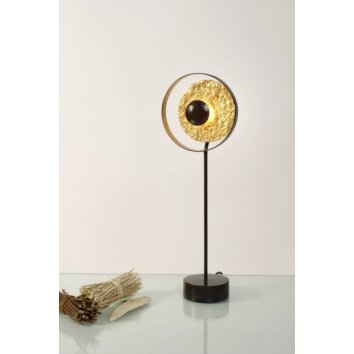 Holländer SATELLITE table lamp brown, gold, black, 1-light source